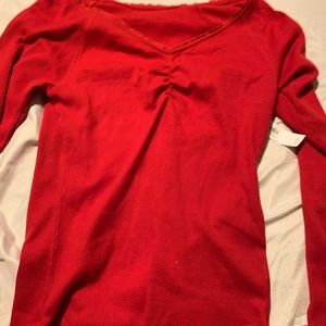 Red old navy ruched shirt
